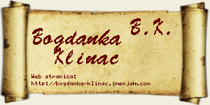 Bogdanka Klinac vizit kartica